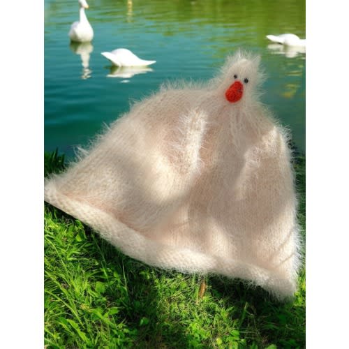 Bestseller,Peach Goose Hat,Duck Hat, Knit Animal Hat, Baby Goose Hat, Baby Duck Beanie,Toddler Goose Beanie, Cute Bird Hat, 3-6 months