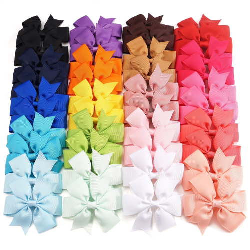 JOYOYO 40Pcs 3.3 inch Baby Hair Bows Alligator Clips Grosgrain Ribbon Big Bows Clips For Girls Toddlers Kids Children 20 Colors In Pairs