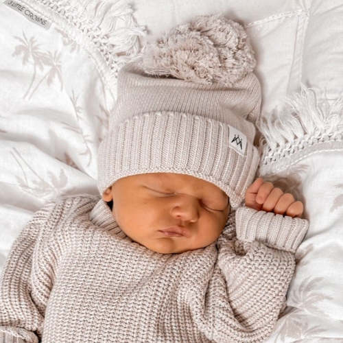 Newborn Knitted Beanie - Mushroom | 3 Little Crowns