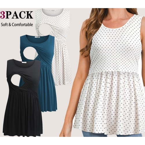 Bearsland Female Sleeveless Maternity Tank Tops Breastfeeding Nursing Clothes