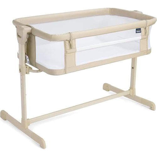 HALO® BassiNest® Bedside Sleeper – Breathable Baby Bassinet Slides Over Bed with Mesh Walls for Airflow & Visibility, Lowering Wall for Easy Access, Fits Most Beds