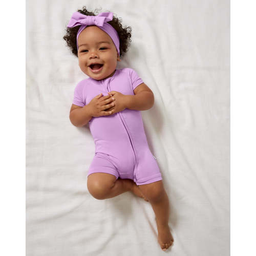 6-12mo Soft Wisteria Shorty Zippy