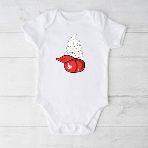 Philadelphia Phillies Baby Bodysuit: Baseball Ice Cream Cap