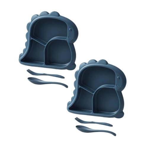 2Pack Interesting Children'S Plates Dinosaur Plates Children'S Dinner Trays. Including Exquisite Tableware Beautiful Plates And Practical Tableware Tableware Home Decor