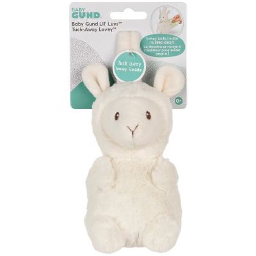 Baby GUND Liam Llama Lil’ Luvs Tuck-Away Lovey – Plush Toy with Built-In Blanket, Soft Cream Security Lovey for Babies