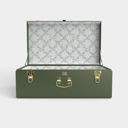 Grand Trunk - Green - Timeless Trellis / Embroidery
