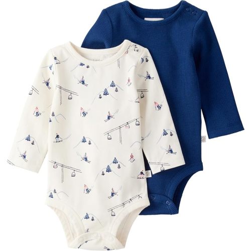 little planet by carter's Baby 2-Pack Organic Cotton Long-Sleeve Bodysuits