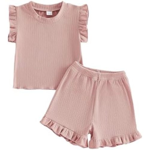 Twopumpkin Baby Girl Summer Clothes Toddler Shorts Set T-Shirt Tank Top and Shorts Two Piece 3 6 9 12 18 Month 2t 3t Outfit
