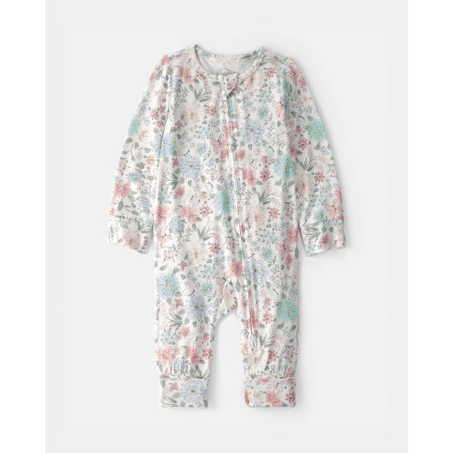 Baby Girl Butterfly Garden 2-Way Zip PurelySoft Sleep & Play Pajama | Carter's
