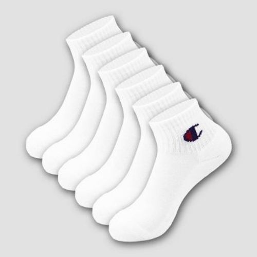 Champion Boys' 6pk Ankle Socks - White