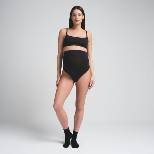 COTTON JERSEY MATERNITY NURSING SCOOP BRALETTE | SOOT | SKIMS