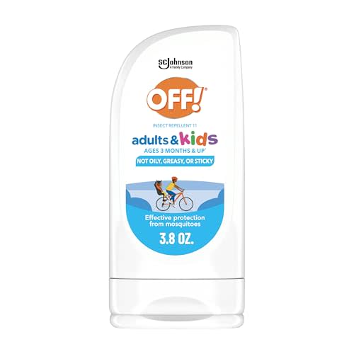 OFF! Adults & Kids Insect & Mosquito Repellent Lotion, 3.8 oz | Lightweight Lotion, Picaridin Formula, Not Oily or Greasy, Protects Against Mosquitoes