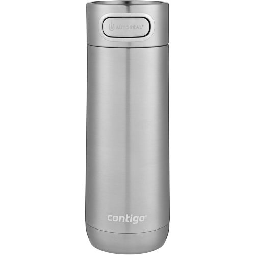 Contigo Luxe Vacuum-Insulated Stainless Steel Thermal Travel Mug, 16 Ounces, Stainless Steel