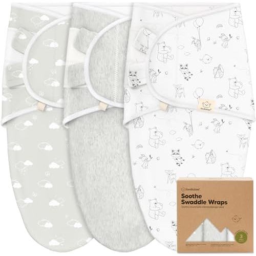 KeaBabies 3-Pack Organic Baby Swaddles for Newborns, Infant (0-6M)