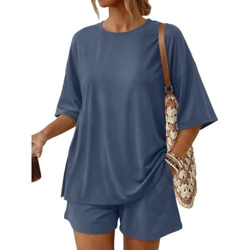 Trendy Queen 2 Piece Summer Set Oversized Top & Loose Fit Shorts with Pockets