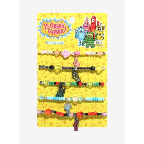 Yo Gabba Gabba Character Bead Bracelet Set