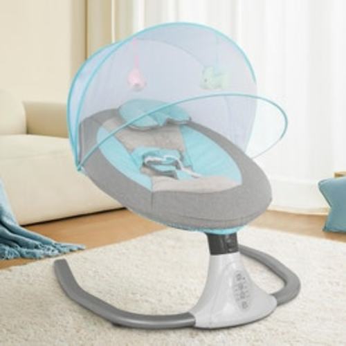 Baby Electric Swing Rocking Chair with Mosquito Net - Blue