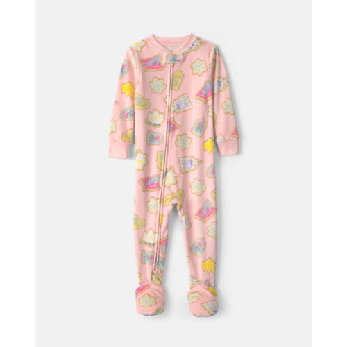 Baby Girl 1-Piece Disney© Princess Holiday 2-Way Zip DreamPlush Snug Fit Footed Pajama - Pink | Carter's