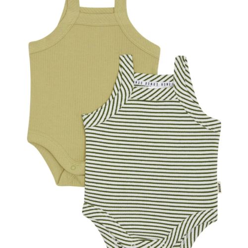 Bonds Newbies Rib Singlet Suit 2 Pack | Baby Baby Bodysuit | BWJKA