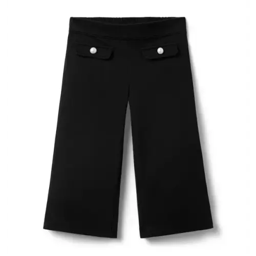 Girl JJ Black Wide Leg Ponte Pant by Janie and Jack