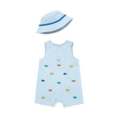 Baby Boys Whales Sunsuit and Hat
