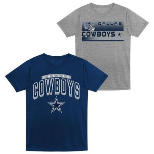 NFL Dallas Cowboy Boys' Gray Toddler 2pk Poly T-Shirt
