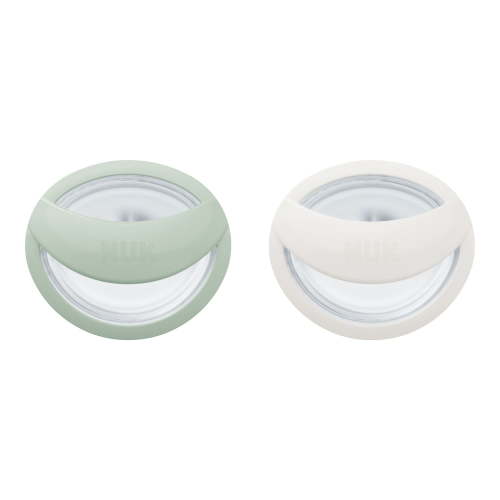 NUK Silicone Pacifier for Newborns 0-6 months Green White 2 Pack Comfort Fit
