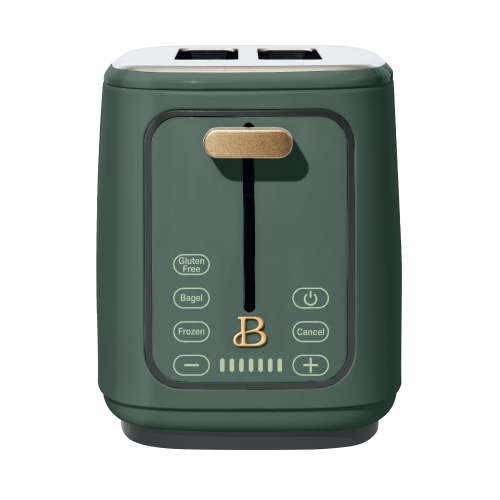 Beautiful 2 Slice Toaster with Touch-Activated Display, Thyme Green by Drew Barrymore