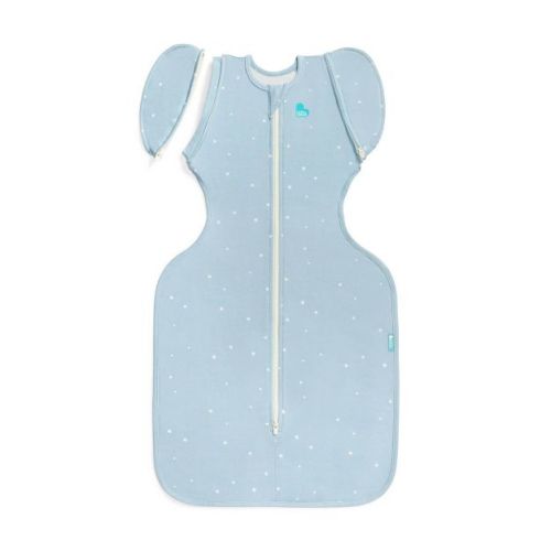 Love to Dream Baby Boy Transition Bag - Cotton 1.0 TOG Sleeveless Swaddle Wrap - Twinkle Blue - M