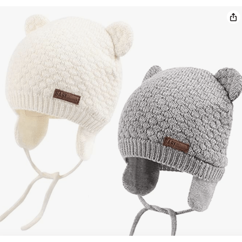 DRESHOW Baby Girl's Boy's Beanie Hat Winter Baby Hat Childs Hats Infant Hat Baby Girl Soft Cute Cap for Falling Winter, Grey & Navy : Amazon.com.be: Fashion