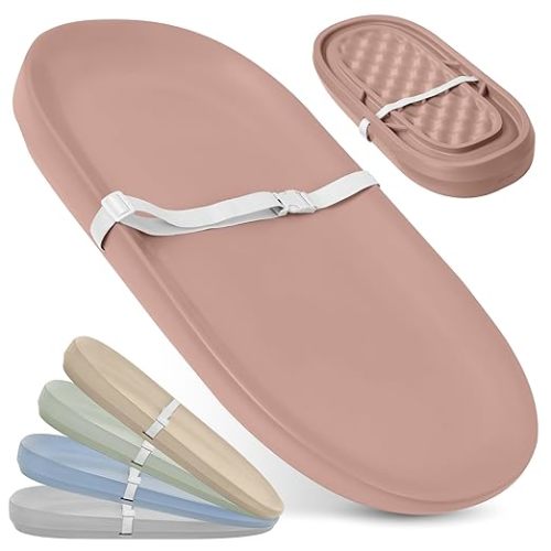 Jool Baby Waterproof Baby Changing Pad - Easy to Clean, Lightweight & Portable - Large Foam Cushion for Comfort (Rose)