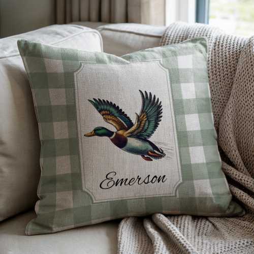 Matching Mallard Duck Pillow, Mallard Duck Nursery Decor, Nursery Chair Decor