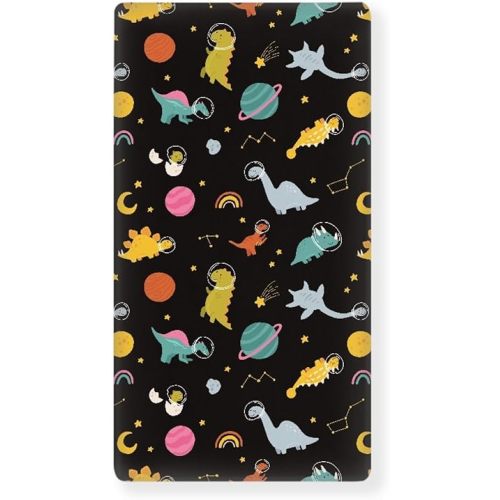 Dinosaurs Baby Crib Sheets for Boys Girls Black Fitted Crib Sheet for Standard Crib and Toddler Mattress Colorful Dinosaur Baby Mattress Sheets Toddler Bed Sheet 52x28x8 in