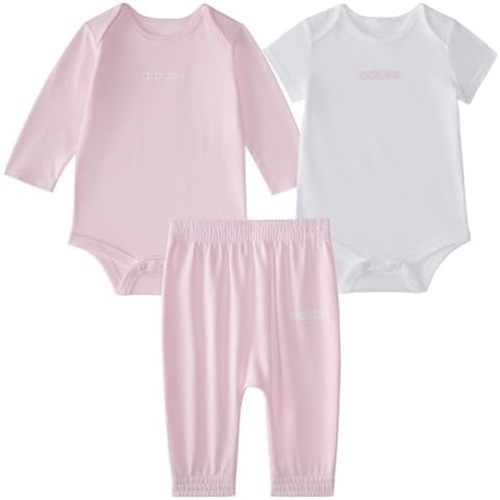 adidas Infant Boys 3-Piece Linear Logo Bodysuit & Set Casual - Blue