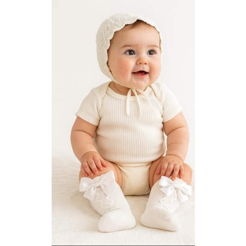 Baby Knee High Socks with Satin Bow