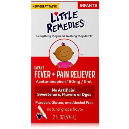 Little Remedies Infant Fever & Pain Reliever, Natural Grape Flavor, 2 fl oz
