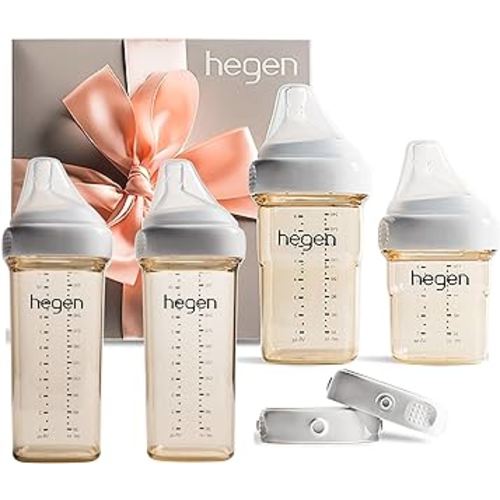 hegen Baby Bottles - Breastfeeding System with Basic Starter Kit and 11oz 2 Pack