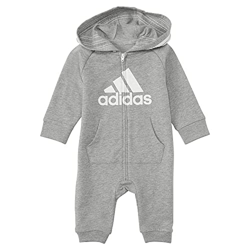 adidas Baby Girls Infant Long Sleeve Hooded Coverall