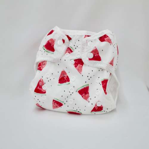 One Size Watermelon cloth diaper for prefolds or inserts, OS Diaper cover, AI2 Diaper,