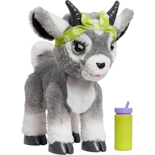 Just Play furReal Daisy The Yoga Goat Interactive Toy, 11-inch Realistic Plush, Kids Toys for Ages 4 Up