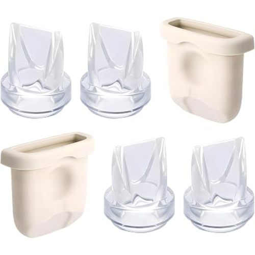 6pcs Breast Pump Parts for eufy, Includes 2pcs Silicone Diaphragms & 4pcs Duckbill Valves Wearable Breast Pump Replacement Accessories Compatible with eufy S1 Pro/S1/E10/E20