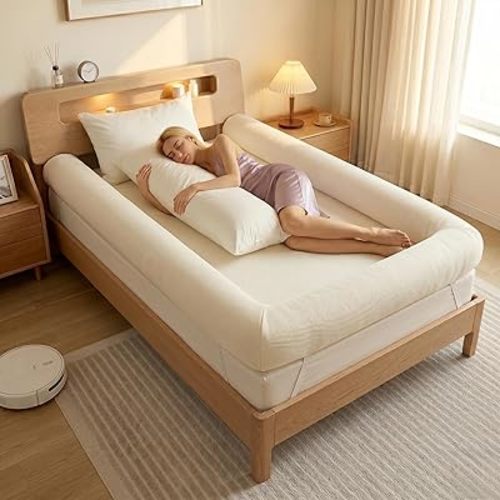 Bordered Bed Sheet, Non-Slip Fitted Sheet with Raised Edge Design, Deep Pocket Bed Sheet with Padded Border for Secure Fit, Soft Breathable Wrinkle-Free Bed Cover (King – 76" x 80" Classic White)