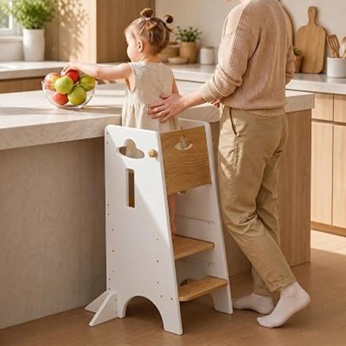 COSYLAND Toddler Tower Toddler Standing Kitchen Stool