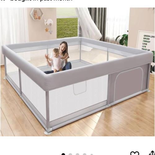 Baby Playpen 50x50 Inch, Play Pens for Babies and Toddlers Baby Fence Play Yards for Indoor & Outdoor with Breathable Mesh Anti-Fall Playpen