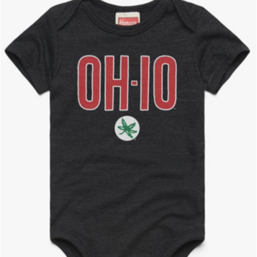 OH-IO Buckeye Leaf Baby One Piece