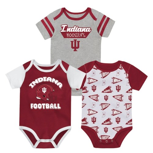 Indiana Hoosiers Outerstuff Newborn Star Player Three-Piece Bodysuit Set - Crimson