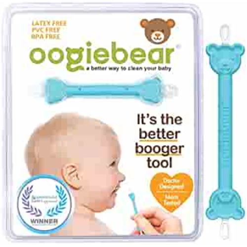 oogiebear - Nose and Ear Gadget. Safe, Easy Nasal Booger and Ear Cleaner for Newborns and Infants. Dual Earwax and Snot Remover.