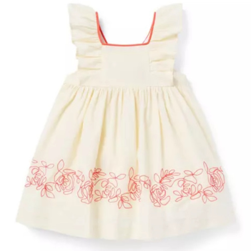 Baby Freshwater Pearl Baby Embroidered Floral Border Dress by Janie and Jack