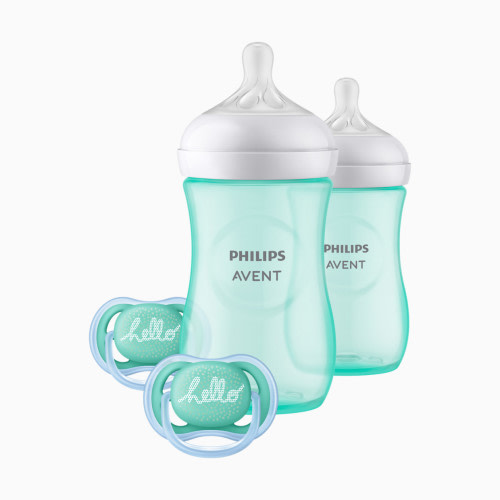 Philips Avent Natural Baby Bottle with Natural Response Nipple Teal Baby Gift Set