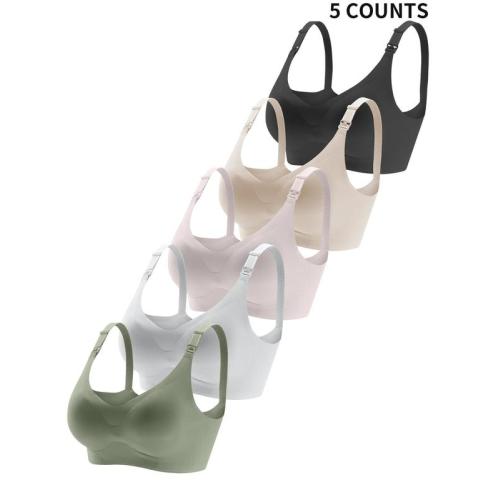 Solid Color Nursing Seamless Maternity Bra, Simple Removable - TikTok Shop
